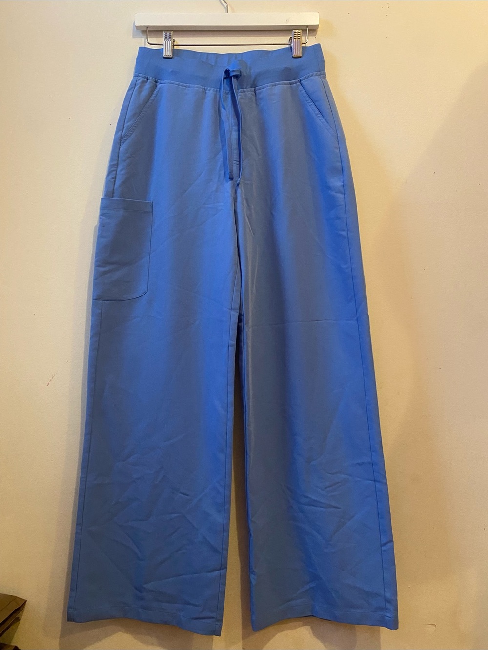 Wide-Leg Boot Cut Pants with Drawstring in Blue / Scrubs!